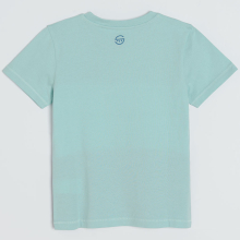                             Bavlněné tričko s krátkým rukávem- modrá, bílá                        