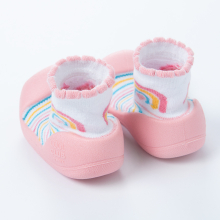                            Ponožkové boty- růžové                        
