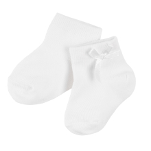                             Set puntíkatých šatů s krátkým rukávem, čelenky a ponožek- bílý                        