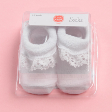                             Novorozenecké ponožky- bílé                        
