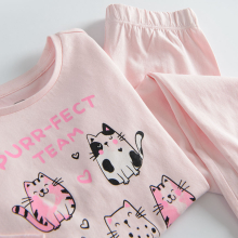                             Pyžamo s kočkami- růžové                        
