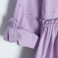                             Košilové šaty s dlouhým rukávem- fialové                        