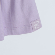                             Basic šaty s krátkým rukávem- fialové                        