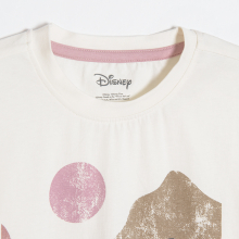                             Tričko s krátkým rukávem Minnie a Mickey Mouse- krémové                        