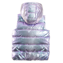                             Matalická vesta s kapucí- fialová                        