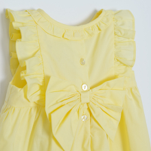                             Bavlněné šaty s volánky- žluté                        
