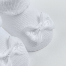                             Kojenecké ponožky s mašlí- bílé                        