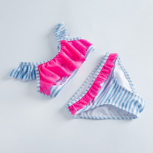                             Dvoudílné plavky UV 50- růžová, modrá                        