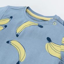                            Tričko s krátkým rukávem a potiskem banánů- modré                        