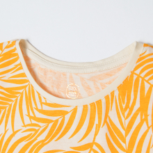                             Vzorované tričko s krátkým rukávem- oranžové                        