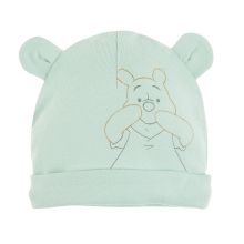                             Novorozenecká čepice Medvídek Pú 2 ks- bílá, zelená                        