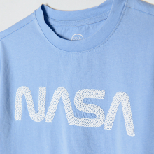                             Tričko s krátkým rukávem a potiskem NASA- modré                        