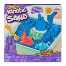                             Kinetic sand krabice tekutého písku s podložkou modrá                        