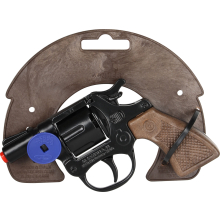                             Policejní revolver kovový černý 8 ran                        