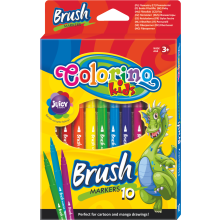                             Fixy Brush, dlouhý štětcový hrot, 10 barev                        