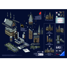                             Puzzle 3D Harry Potter: Bradavický hrad - Velká síň (Noční e                        