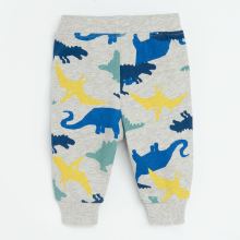                             Sportovní kalhoty s potiskem dinosaurů- šedé                        