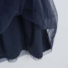                            Pruhované šaty s tylovou sukní- modré                        