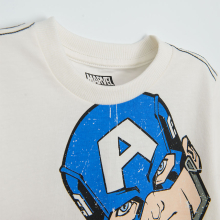                             Tričko s krátkým rukávem a potiskem Marvel- bílé                        