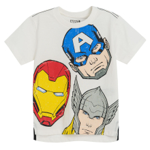                             Tričko s krátkým rukávem a potiskem Marvel- bílé                        
