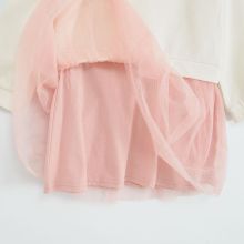                             Teplákové oversize šaty s tylovou sukní- béžové                        