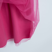                             Pruhované šaty s tylovou sukní- růžové                        