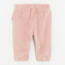                             Sametové sportovní kalhoty- růžové                        