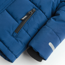                             Zimní bunda s kapucí- modrá                        