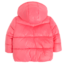                            Metalická zimní bunda s kapucí- růžová                        
