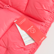                             Metalická zimní bunda s kapucí- růžová                        