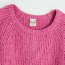                             Pletený svetr- růžový                        