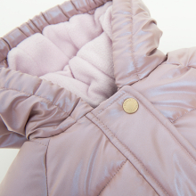                             Prošívaná zimní bunda s kapucí- fialová                        