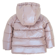                             Prošívaná zimní bunda s kapucí- fialová                        