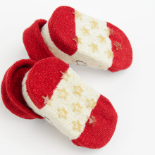                             Kojenecké vánoční ponožky- červené                        