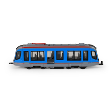                             Kovová tramvaj modrá 20 cm                        
