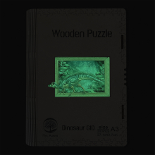                             Wooden puzzle Dinosaur A3 GID - svítící ve tmě                        