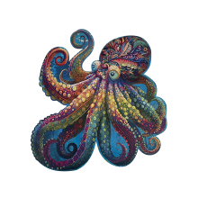                             Wooden puzzle Octopus A3                        
