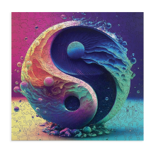                            Wooden puzzle Yin Yang A3                        