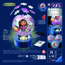                             Puzzle-Ball 3D Gabinin kouzelný domeček 72 dílků (noční edic                        