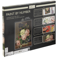                             Malování podle čísel na plátno Květiny 30x40 cm                         
