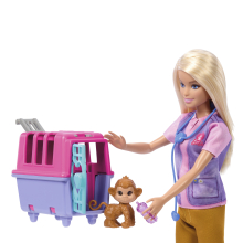                             Barbie panenka zachraňuje zvířátka - blondýnka                        