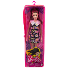                             Barbie modelka - šaty se sedmikráskami                        