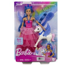                             Barbie panenka 65. výročí safírový okřídlený jednorožec                        