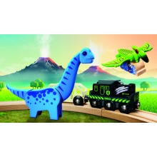                            Dřevěný Dinosauří vlak na baterie                        