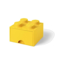                             LEGO úložný box 4 s šuplíkem - žlutá                        