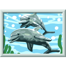                            Malování podle čísel CreArt Veselí delfíni                        