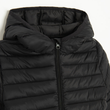                             Přechodová bunda s kapucí -černá                        