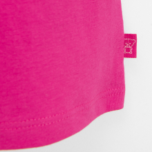                             Jednobarevné tričko s krátkým rukávem -tmavě růžové                        