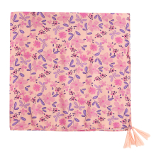                             Šátek s květinovým vzorem -růžový                        