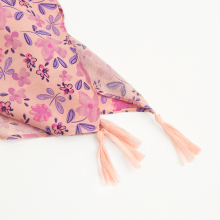                             Šátek s květinovým vzorem -růžový                        